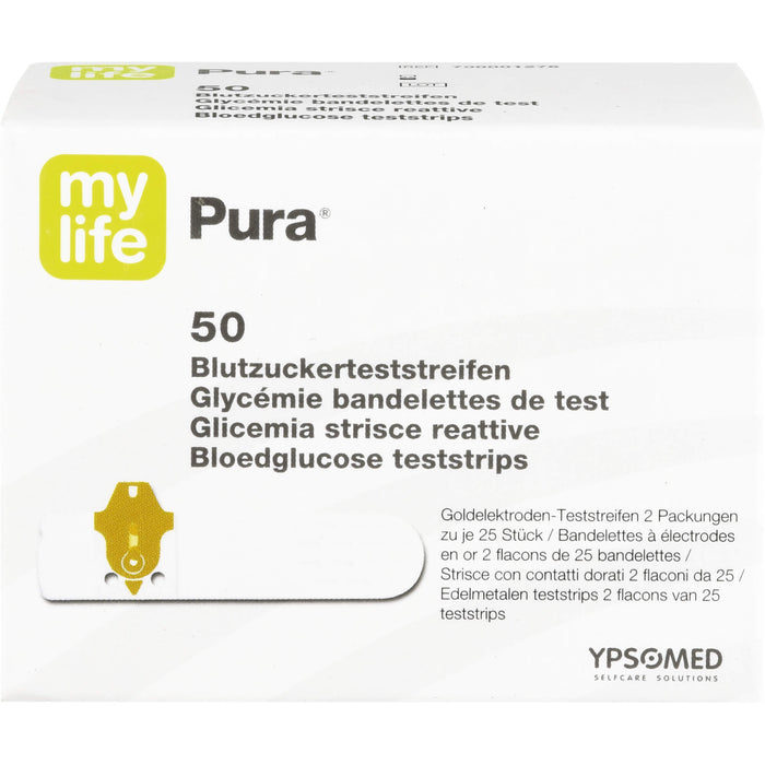 mylife Pura Blutzuckerteststreifen, 50 St. Teststreifen