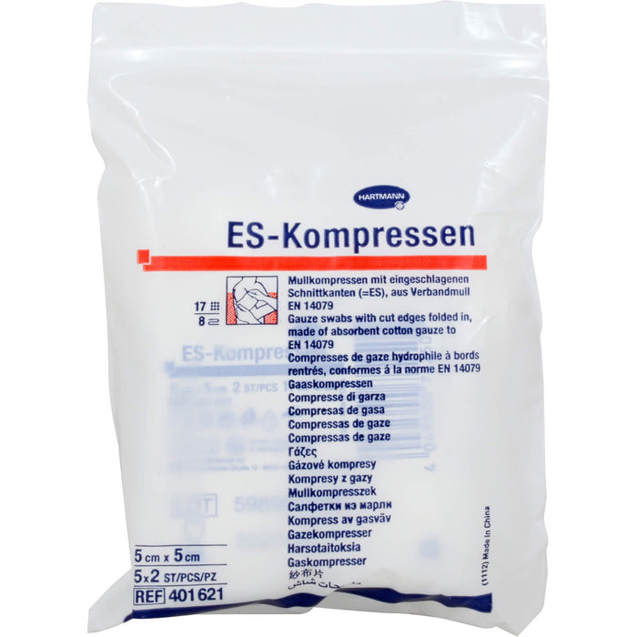 HARTMANN ES-Kompressen steril 5 x 5 cm 8fach, 10 St. Kompressen