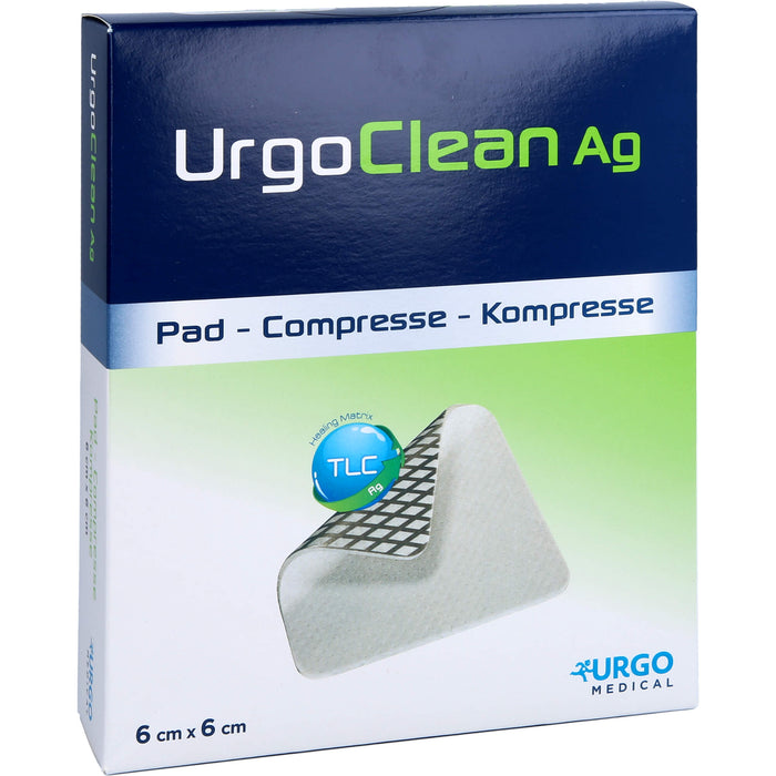 UrgoClean Ag Kompressen 6 x 6 cm, 10 St. Wundauflagen