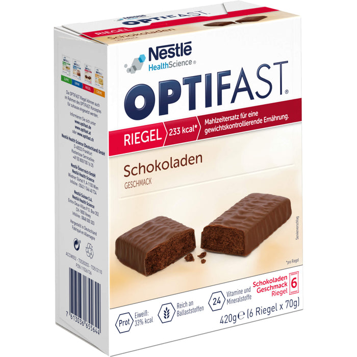 OPTIFAST Riegel Schokoladen Geschmack, 6 St. Riegel