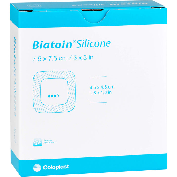 Biatain Silicone Schaumverband 7,5x7,5cm, 10 St VER