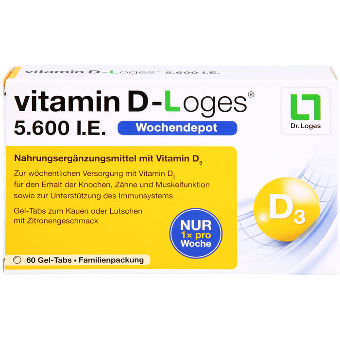 vitamin D-Loges 5.600 I.E. Gel-Tabs, 60 St., 60 St. Tabletten