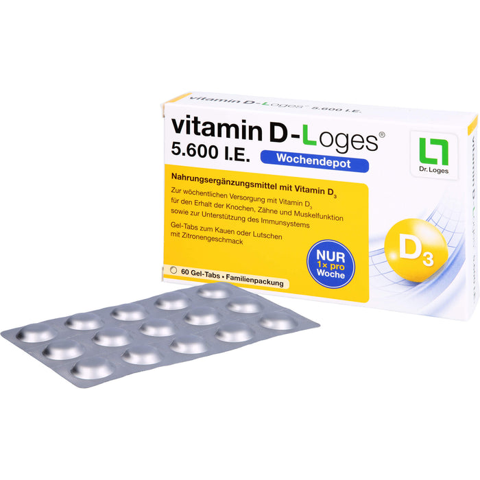 vitamin D-Loges 5.600 I.E. Gel-Tabs, 60 St., 60 St. Tabletten