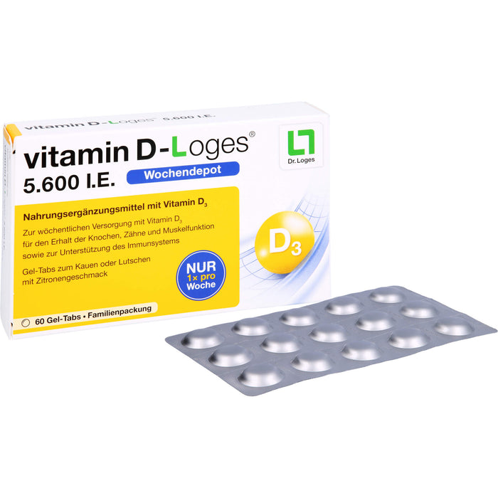 vitamin D-Loges 5.600 I.E. Gel-Tabs, 60 St., 60 St. Tabletten