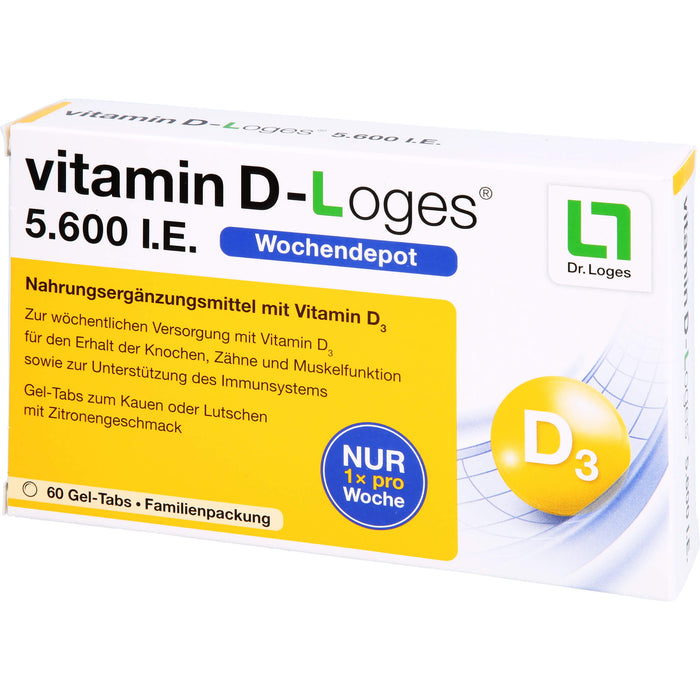 vitamin D-Loges 5.600 I.E. Gel-Tabs, 60 St., 60 St. Tabletten