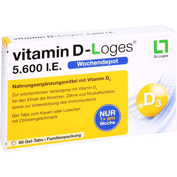 vitamin D-Loges 5.600 I.E. Gel-Tabs, 60 St., 60 St. Tabletten