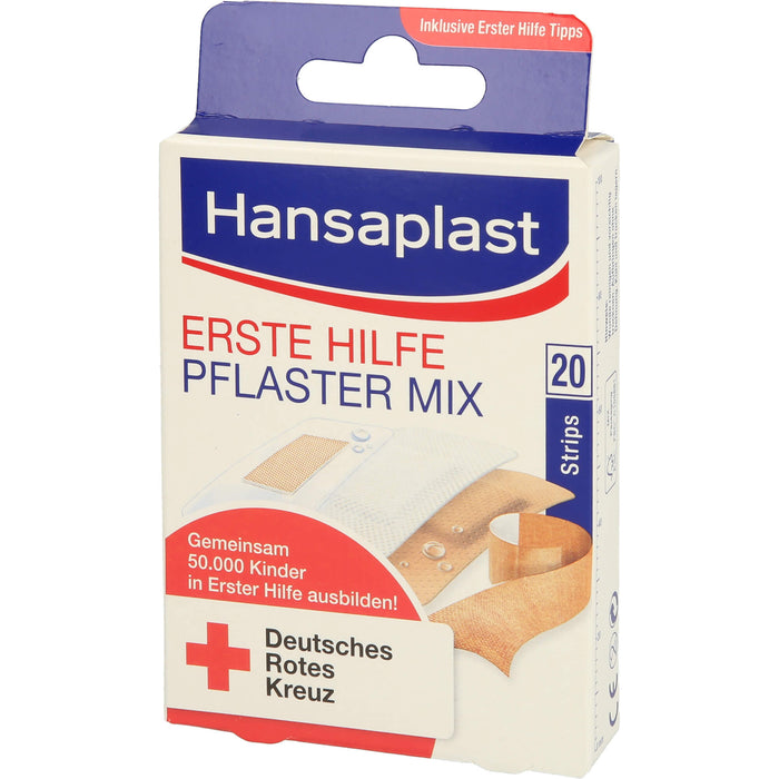 Hansaplast Erste Hilfe Pflaster Mix Strips, 20 St. Pflaster