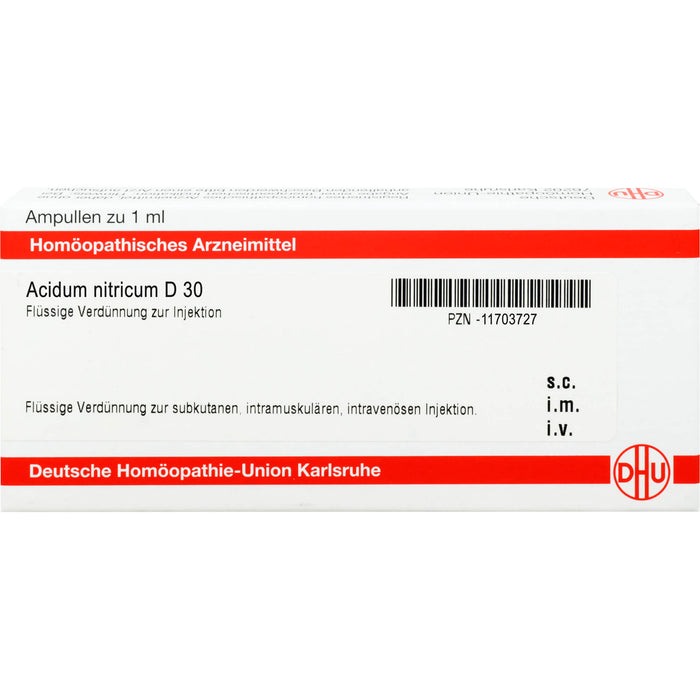 DHU Acidum nitricum D30 Ampullen, 8 St. Ampullen