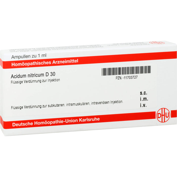 DHU Acidum nitricum D30 Ampullen, 8 St. Ampullen