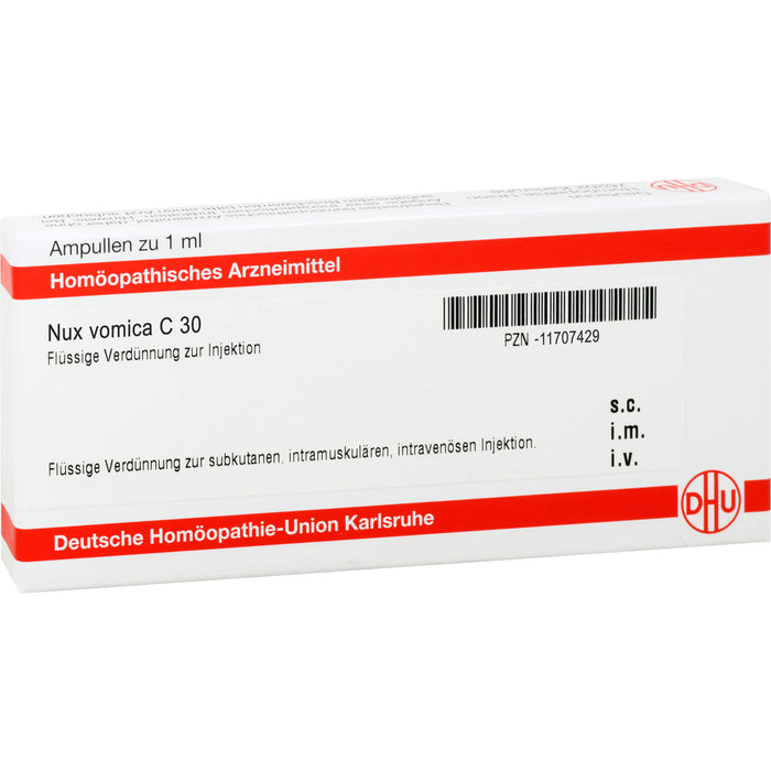 Nux vomica C30 DHU Ampullen, 8 St. Ampullen