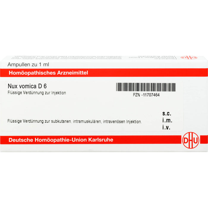 DHU Nux vomica D6 Ampullen, 8 St. Ampullen