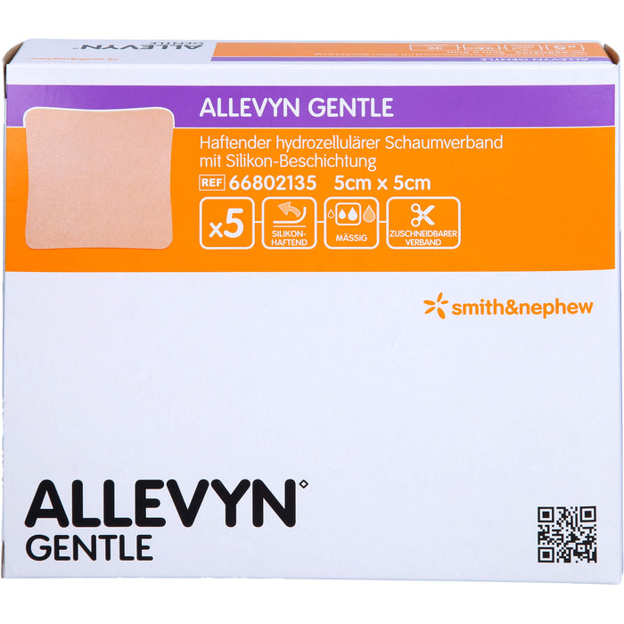 Allevyn Gentle 5x5 Schaumv, 5 St VER