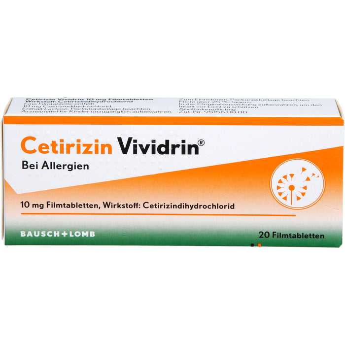 Cetirizin Vividrin 10 mg Filmtabletten, 20 St. Tabletten