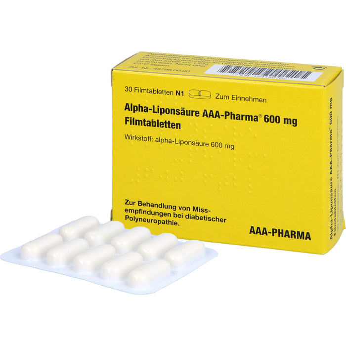 Alpha-Liponsäure AAA-Pharma 600 mg Filmtabletten, 30 St. Tabletten