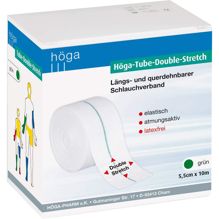 Höga-Tube-Double-Stretch 5,5 cm x 10 m grün, 1 St. Binde