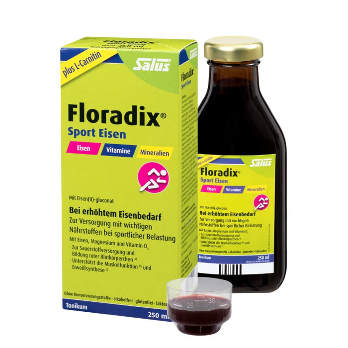 Floradix Sport Eisen Tonikum bei erhöhtem Eisenbedarf, 250 ml Lösung