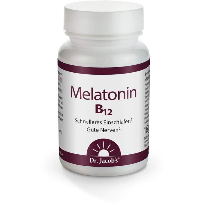 Dr. Jacob's Melatonin 1 mg + Vitamin B12 60 Lutschtabletten Kirsche vegan, 60 St. Tabletten