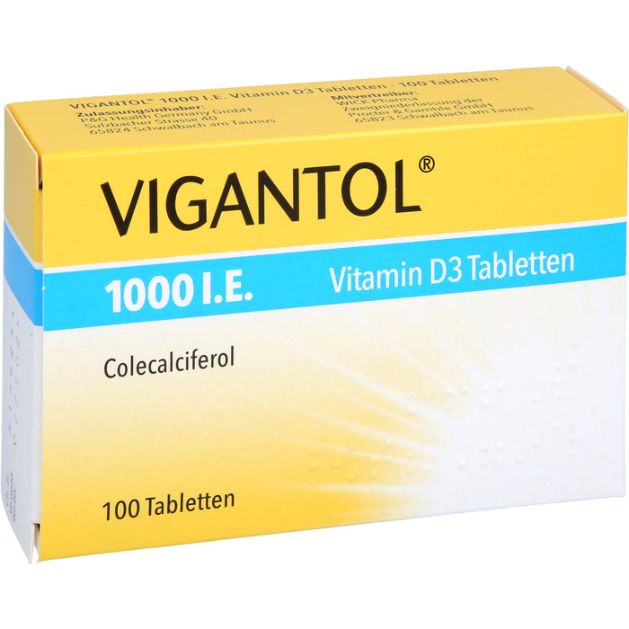 VIGANTOL 1000 I.E. Vitamin D3 Tabletten, 100 St. Tabletten