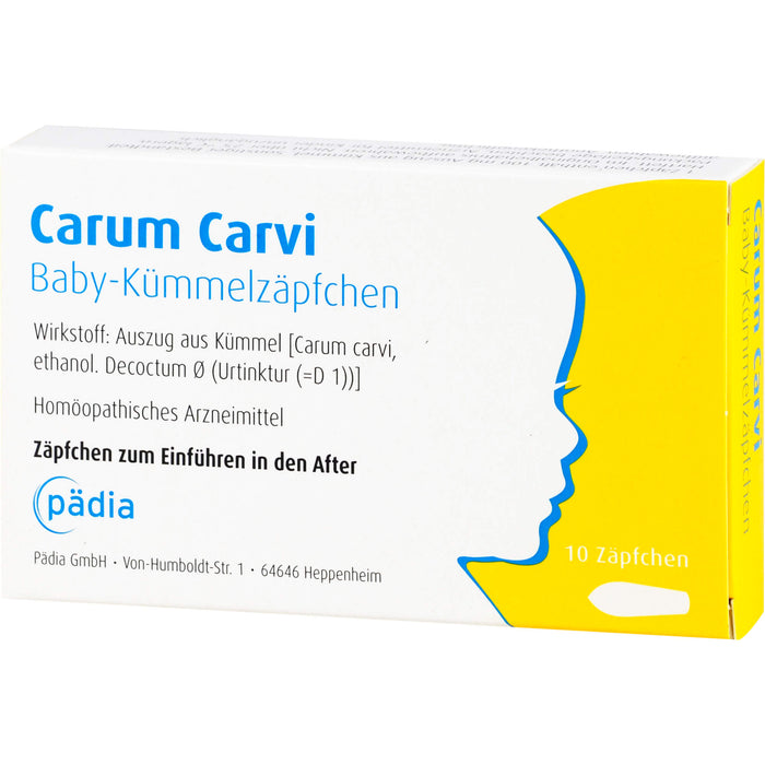Carum carvi Baby-Kümmelzäpfchen, 10 pcs. Suppositories
