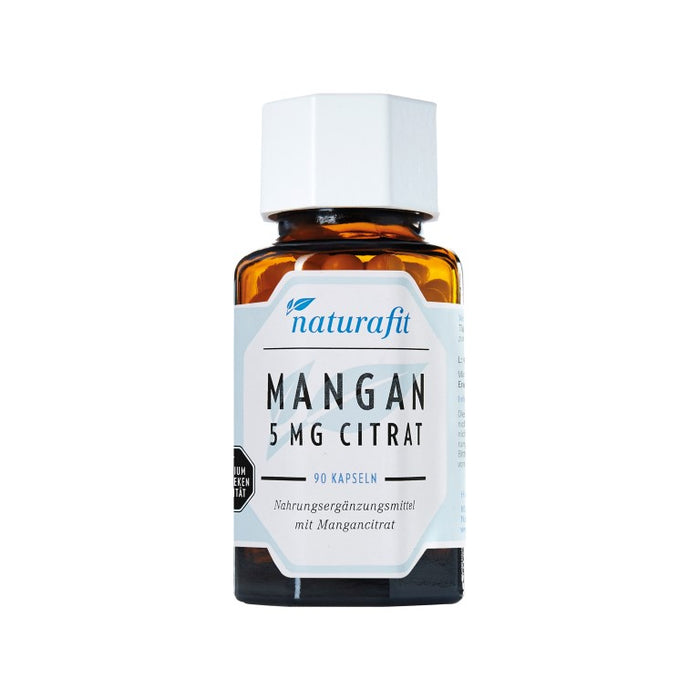 naturafit Mangan 5 mg Citrat Kapseln, 90 St. Kapseln