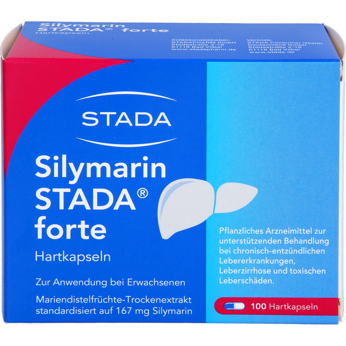 Silymarin STADA forte Hartkapseln bei Lebererkrankungen, 100 St. Kapseln