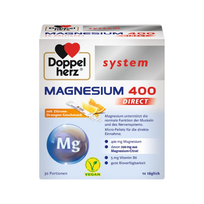 Doppelherz system MAGNESIUM 400 DIRECT, 30 St. Beutel