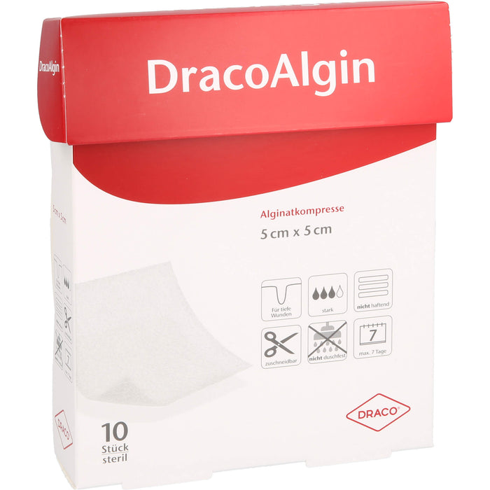 DracoAlgin Alginat Wundauflage, 10 St KOM