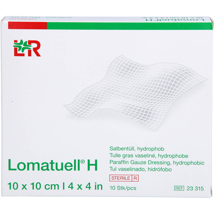 LOMATUELL H Salbentüll 10x10 cm steril, 10 St VER