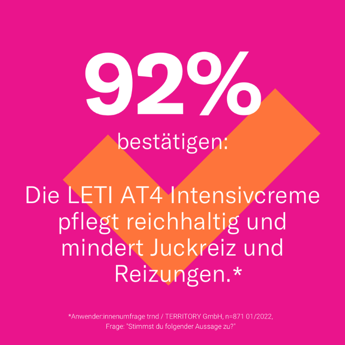 LETI AT4 Intensivcreme - Akut-Hautpflege bei extrem trockener oder bei atopischen Ekzemen, 15 ml Creme