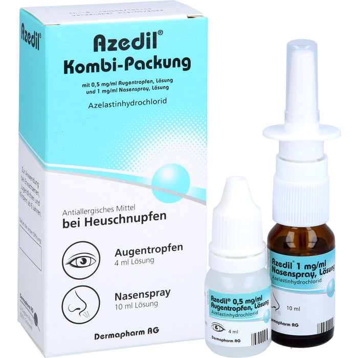 Azedil Kombi-Packung Augentropfen + Nasenspray antiallergisches Mittel bei Heuschnupfen, 1 St. Kombipackung