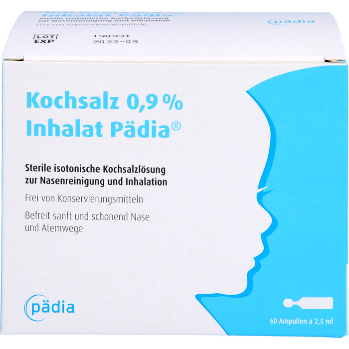 Kochsalz 0,9 % Inhalat Pädia, 60 St. Ampullen