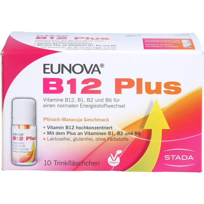 EUNOVA B12 Plus Trinkfläschchen, 10 St. Ampullen