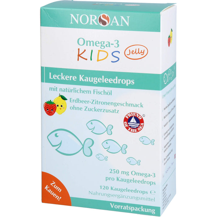 NORSAN Omega-3 Kids Jelly leckere Kaugeleedrops, 120 St. Gummidrops