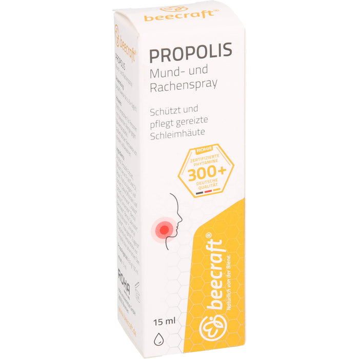 beecraft Propolis Mund- und Rachenspray, 15 ml Lösung