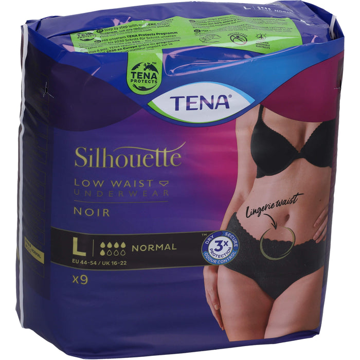 TENA Silhouette Normal Noir L Inkontinenz Pants, 9 St. Windelhosen