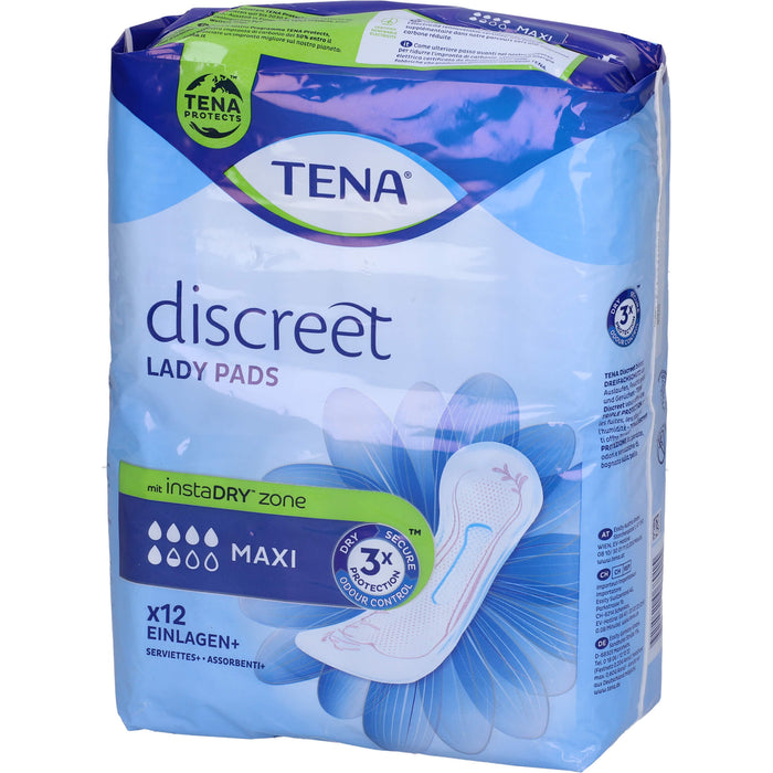 TENA Lady Discreet Maxi Night Inkontinenz Einlagen, 12 St. Binde