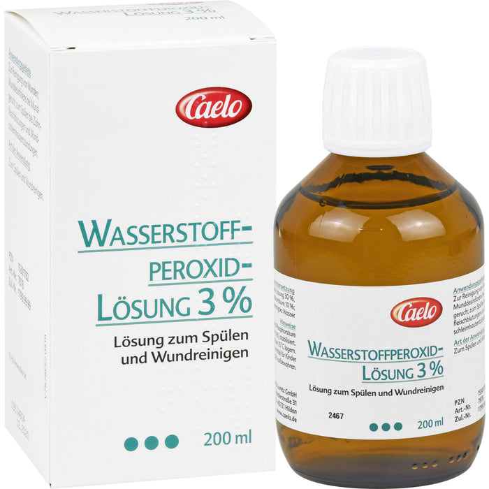 Caelo Wasserstoffperoxid 3 % Lösung Standard Zulassung, 200 ml Lösung