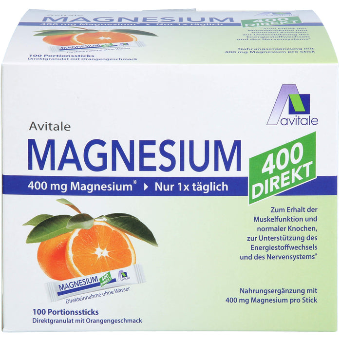 Magnesium 400 direkt Orange, 100 St. Beutel