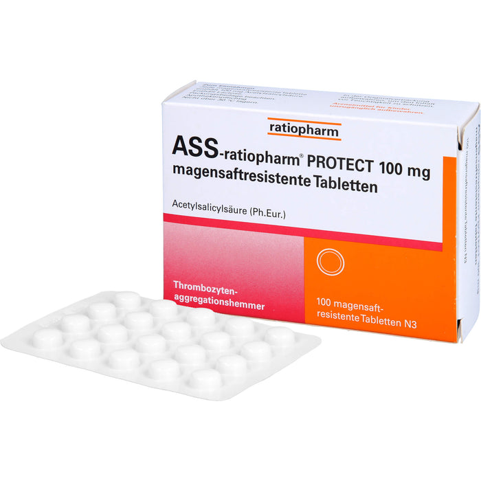 ASS-ratiopharm Protect 100 mg Tabletten, 100 St. Tabletten