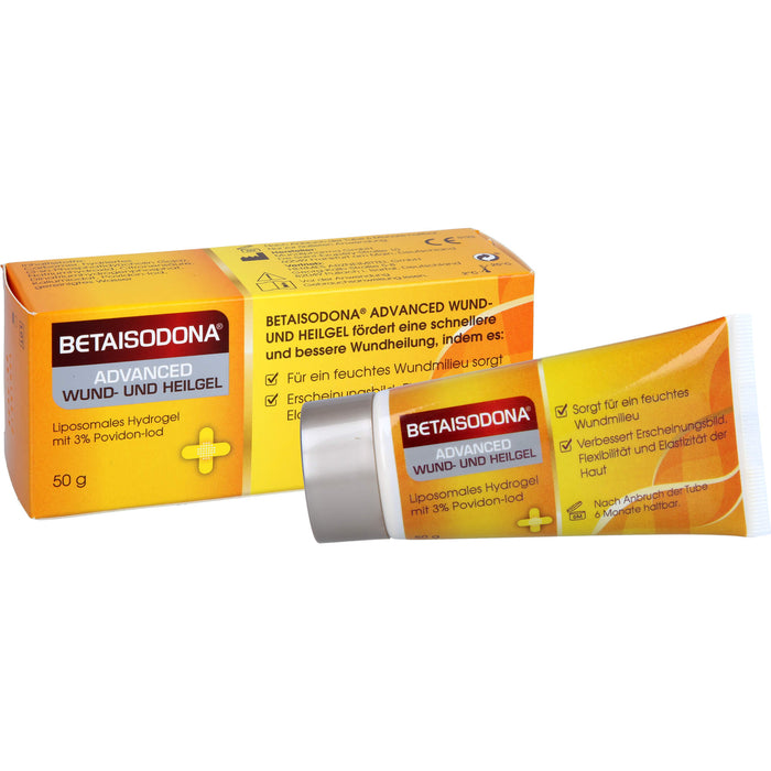 Betaisodona Advanced Wund- und Heilgel beschleunigt die Wundheilung und verbessert Flexibilität, Elastizität und Erscheinungsbild der Haut, 50 g Gel