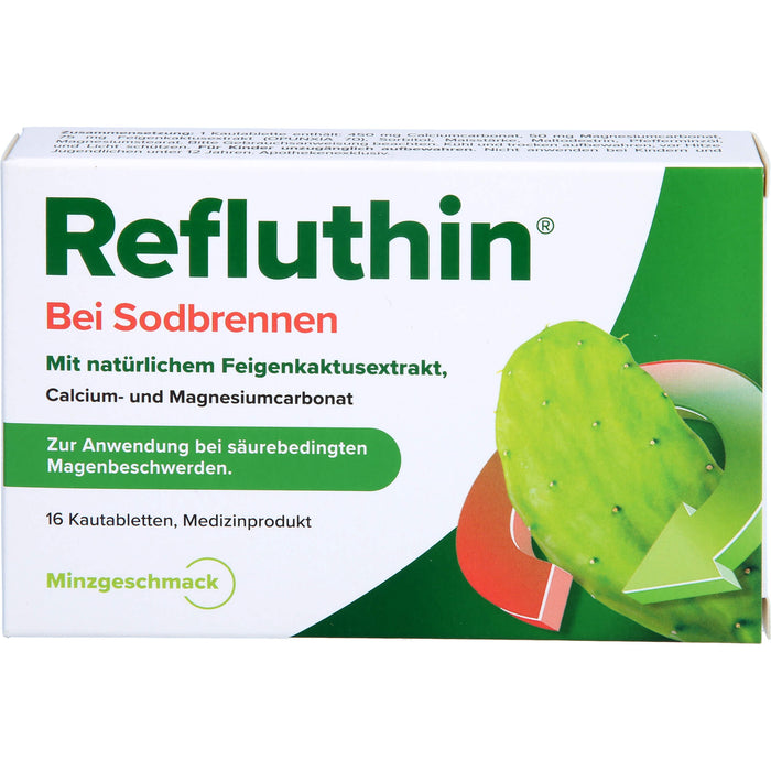 Refluthin bei Sodbrennen Kautabletten Minze, 16 St. Tabletten