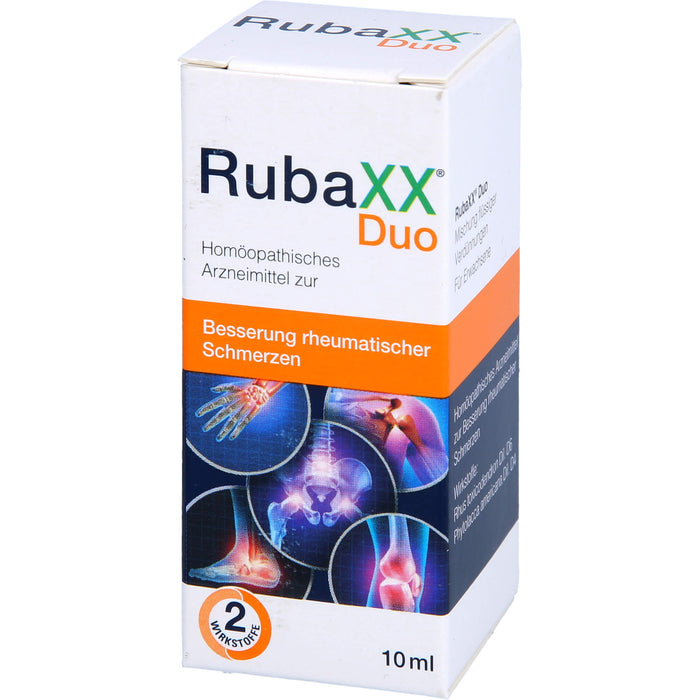 RubaXX Duo Mischung zur Besserung rheumatischer Schmerzen, 10 ml Lösung