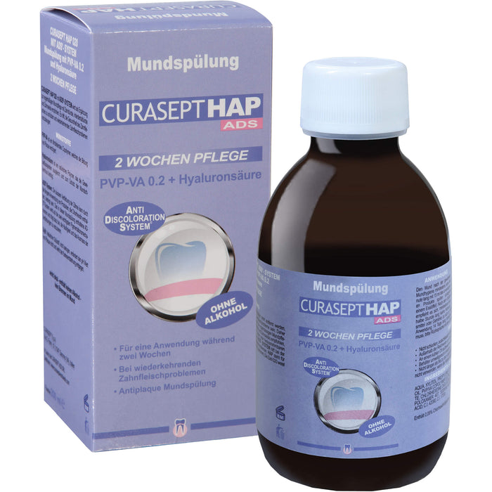 CURASEPT HAP020 PVP-VA 0,20 + Hyaluron Mundspülung, 200 ml Lösung