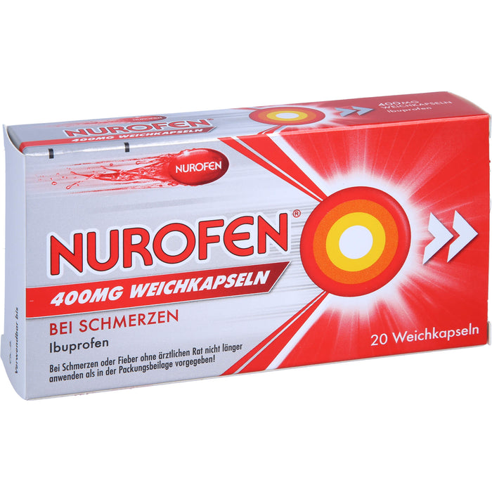 Nurofen 400 mg Weichkapseln bei Schmerzen, 20 St. Kapseln