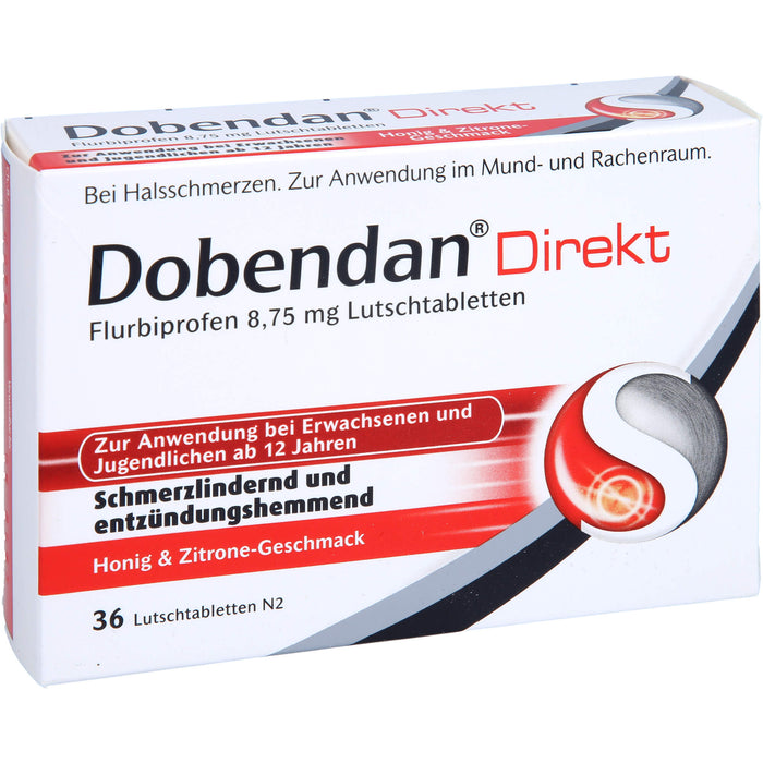 DOBENDAN Direkt Lutschtabletten bei starken Halsschmerzen & Schluckbeschwerden, 36 St. Tabletten