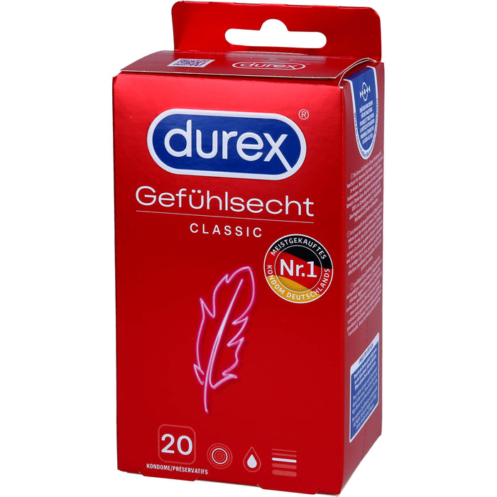 Durex Gefühlsecht Classic Kondome, 20 St. Kondome