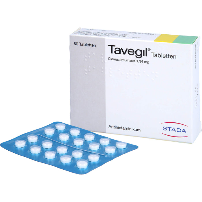 Tavegil Tabletten zur Symptomlinderung bei Heuschnupfen, Juckreiz und Nesselsucht, 60 St. Tabletten