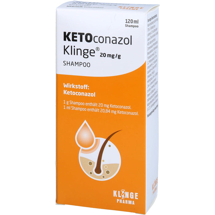 KETOconazol Klinge 20 mg/g Shampoo zur Behandlung und zur Vorbeugung bei Kopfschuppen, 120 ml Creme