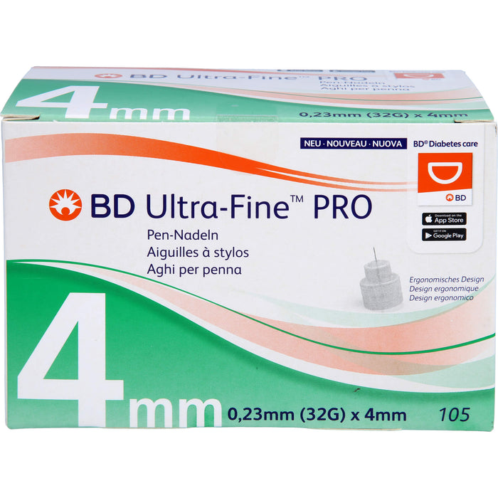 BD ULTRA-FINE PRO Pen-Nadeln 4 mm 32 G 0,23 mm, 105 St KAN