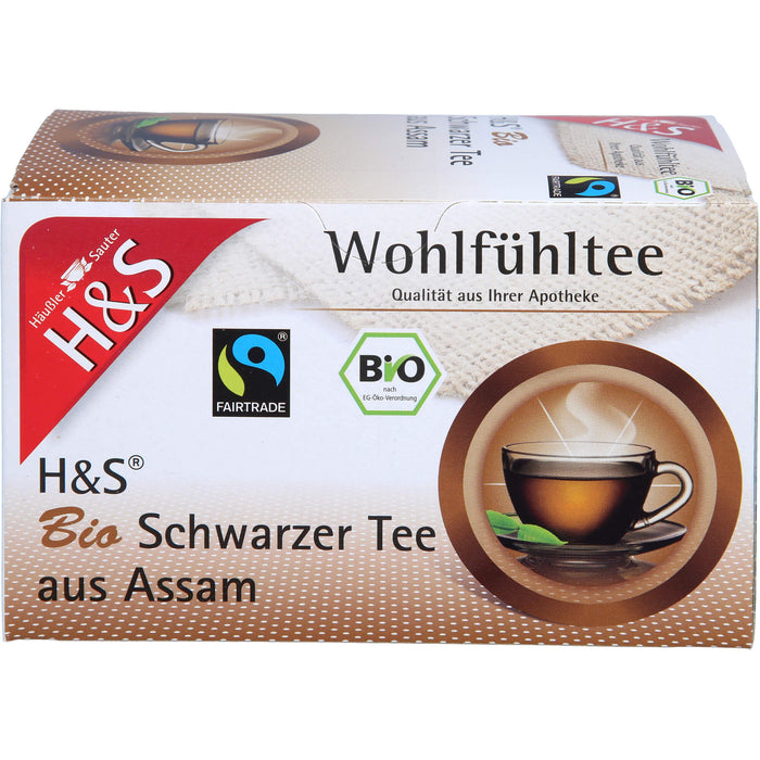 H&S Bio Schwarzer Tee aus Assam, 20X1.80 g FBE